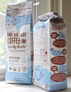 One Village Coffee, courtesy of TheDieLine.com: Package Design